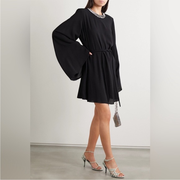 Like new STELLA MCCARTNEY Crystal-Embellished Belted Crepe Mini Dress $2,665 36 - Picture 3 of 13